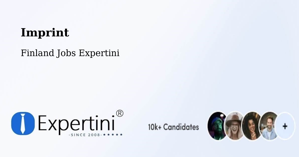 Imprint – Juupajoki - Finland Jobs Expertini